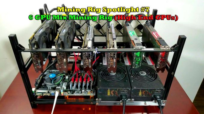 6 GPU Mix Mining Rig Spotlight (High End GPUs) | Mining Rig Spotlight #7