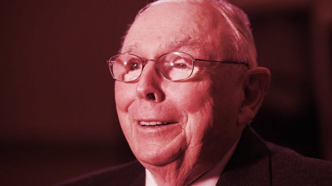 Charlie Munger: Crypto Is 'Like Some Venereal Disease'