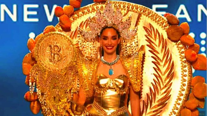 El Salvador’s Alejandra Guajardo Walks Miss Universe Stage in Glowing Bitcoin Suit