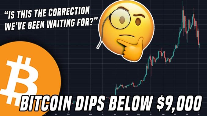 Bitcoin Dips To $9,000 | Is This The Correction We've Been Waiting For?