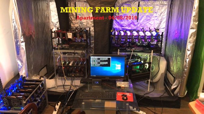 Crypto Mining Farm Update at Apartment - 04/08/19