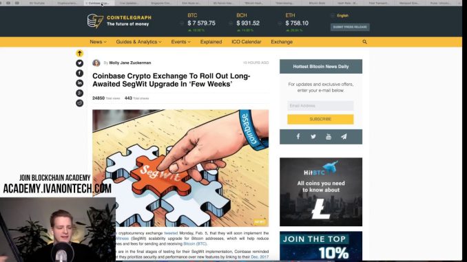 Bitcoin Crash Over? Segwit Coinbase, Tesla in Space! SEC, GitHub, Bitcoin Network stats
