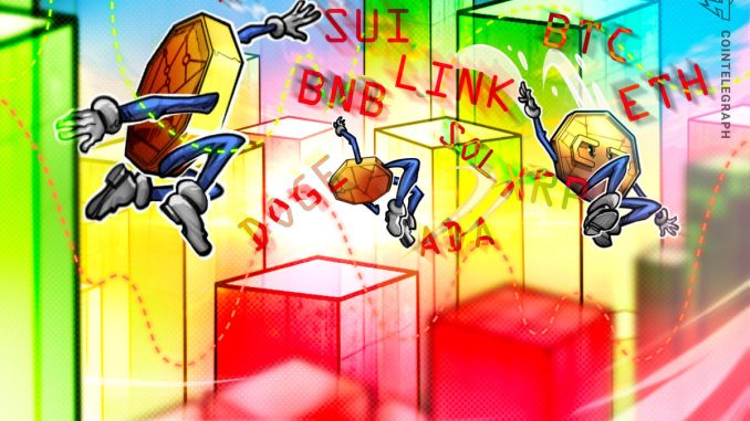 BTC, ETH, XRP, BNB, SOL, DOGE, ADA, SUI, LINK, AVAX