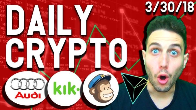 Daily Crypto News: Bitcoin Dives, Tron Test Net, Audi Blockchain, MailChimp Censorship, Kik Unity