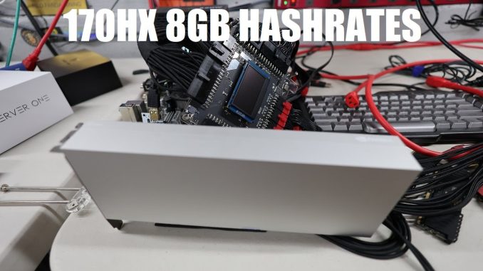 CMP 170HX 8GB BIOS MODDED MINING HASHRATE LIVE!