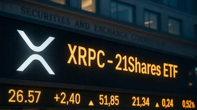 Countdown begins for XRP spot ETF as 21Shares files amended prospectus