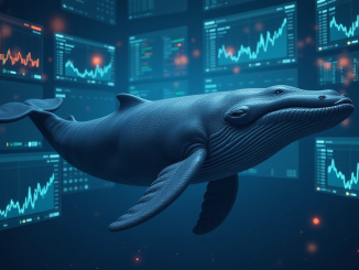 A Whale and Price Charts in teh Background
